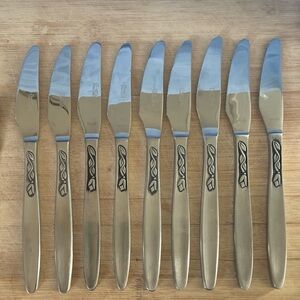 12 Pc Vintage Tulip Time by Amefa Stainless Steel | Dinner Knives EUC!!